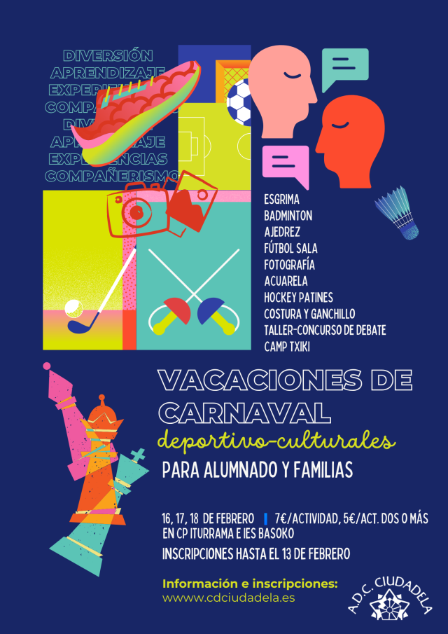 PROGRAMA DE ACTIVIDADES ADC CIUDADELA PARA FESTIVOS DE CARNAVAL