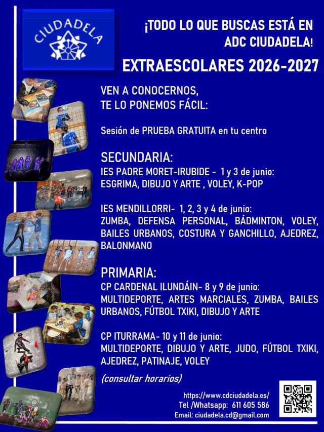 VEN A CONOCERNOS- ADC CIUDADELA EXTRAESCOLARES 2026-2027