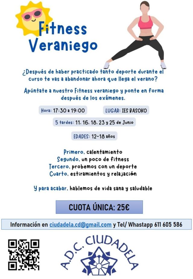 FITNESS VERANIEGO EN JUNIO CON ADC CIUDADELA